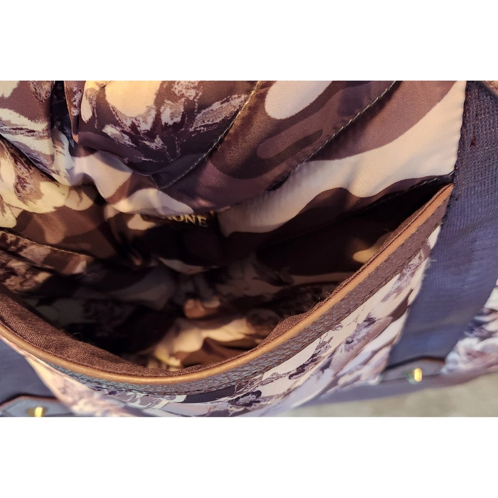 Cynthia Rowley Large Quilted Purple Lavender Floral Camo Weekender Diaper Bag - Picture 8 of 16